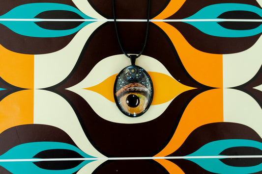 "Owl Eye" - Ciondolo Collage