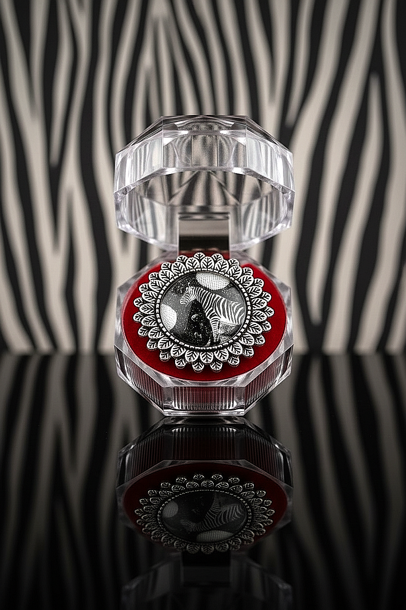 "Una Zebra a Pois" - Spilla Collage