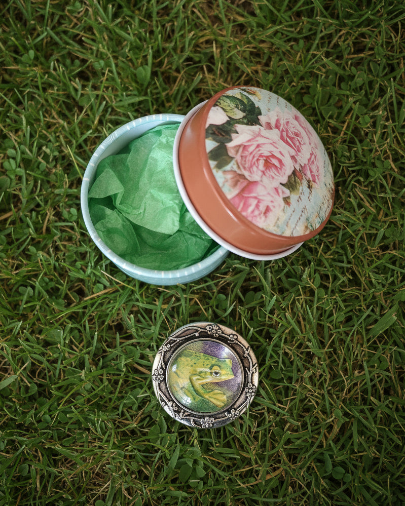 "La Rana Verde" - Spilla Collage